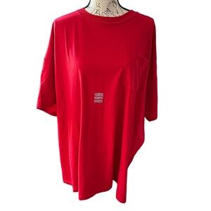 NWT Jerzees Men’s Red Tee Shirt with front pocket XXL